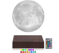Vnemofey Levitating Moon Lamp, Floating Moon Lamp ,16 Colors Floating Night Light ,Realistic Moon Display, Magnetic Levitation Spinning Lamp, Cool Desk Decor Gadget, Creative Gifts for Kids