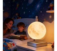 Vnemofey Magnetic Levitating Moon Lamp, Floating Moon Lamp with Rotating, Touch Control Floating and Spinning Moon Lamp for Home Office Decor, Night Lamp, Creative Present for Friends, Family