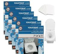 VNEST® 60 PCS Toilet Seat Covers, Disposable and 100% Flushable Paper Toilet Covers for Travel, Public Toilet, Potty Training and Personal Hygiene