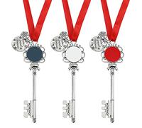 VNEWSCHI Christmas Creative Necklace Trendy Snowflake with Ribbon Magic Key Necklace Pendant Christmas Tree Ornament Gift Lucky DIY Decoration for Clothes Backpack