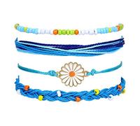 VNEWSCHI Exquisite Sunflower Hand Rope For Women Colour Handmade Beaded Bracelet Flower Accessories Beach Jewelry Birthday Gift