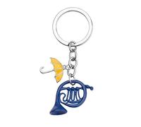 VNEWSCHI Fashion Key chain Horn Keychain Mini Horn Umbrella Key Ring Bag Charm Pendant for Backpack Car Key Chain Decoration
