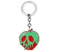 VNEWSCHI Poisoned Apple Keychain Skull Apple Key Ring Punk Halloween Horror Car Key Ring Bag Charm Fashion Jewelry Accessories