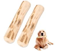VNIDJGB 2 Pcs Coffee Wood Dog Chew,Safe Wooden Dental Durable Chewing Toy,Natural Long Lasting Treats Chewing Stick,Aggressive Teeth Bones Chewers for Puppy Teething,Chewers Muscle Training,Most Dogs
