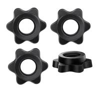 VNIDJGB 4 Pcs Hexagon Nuts Dumbbell Clips, 25 mm Anti Slip Spin-Lock Collar Screw Hex Nut Barbell Clamps, Hexagon Nuts Weight Bar Clips for Dumbbell Weight Lifting Fitness Training.(Black)