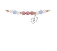 VNIDJGB Pregnancy Gifts for Mum Expecting,Baby Feet Charm Mummy to be Gifts Bracelet,Encouragement Quote Card Crystal Moonstone Bracelet,Gender Reveal Presents for Mother Day Jewellery,Mummy to be