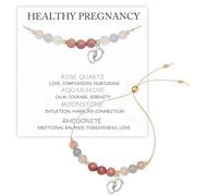 VNIDJGB Pregnancy Mum To be Gifts,Adjustable Rainbow Moonstone Mum Bracelet,Spiritual Pregnancy Gifts for Mummy Expecting,Mothers Day Jewelry Present for New Mummy,Mothers Day Gift,Birthday