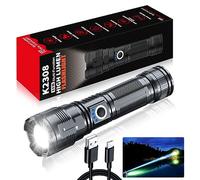 Vnina Flashlights High lumens Rechargeable USB C Flash Light, Super Bright LED Flashlight with 10000 Lumens, Long Beam 3280Ft, IPX5 Waterproof Tactical Flashlight Powerful for Emergency, Camping