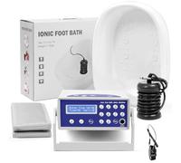 Vniolife Ion Foot Bath Detoxification System Professional Detox Foot Bath with LCD Display Including Heating Belt, 1 Ion Nozzle & Cleaning Pad, for Home, Spa & Stress Relief (with Basin)