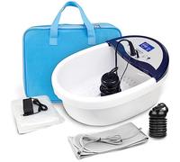 VnioLife Ionic Foot Bath Detox Machine, LED Display Foot Detox Spa with Heated Belt, Wrist Strap, Arrays, Liners (Portable Handbag)