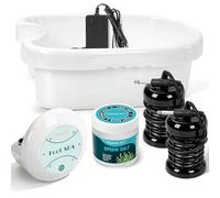 VnioLife Ionic Foot Bath Detox Machine - Portable Foot Spa with 2 Arrays, 100 Liners, LCD Timing & Storage Bag for Home & Beauty Salon