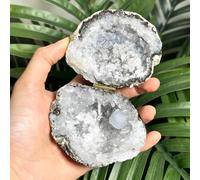Vniqloo Brazilian Crystal Geode Ring Boxes, Geode Agate Jewelry Box, idea wedding ring Boxes, Engagement Ring Box, Ring Display Holder