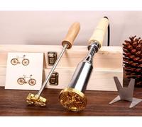 Vniqloo Custom Wood Brand Iron for Wood with Straight Handle or Electric Heater, Branding Iron Stamps for Leather, Food, 15mm-150mm