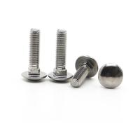 VNJUGF 1-10pcs 304 A2-70 Stainless Steel Truss Round Head Square Neck Carriage Screw M4 M5 M6 M8 M10 M12 Bolt GB12 DIN603 wanglan(100mm,M12 1pc)