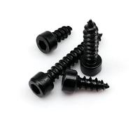 VNJUGF 10/20/50/100pcs M2 M2.6 M3 M3.5 M4 M5 M6 Black Carbon Steel Allen Hexagon Socket Cap Head Speaker Wood Screw wanglan(20mm,20pcs M4)