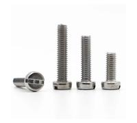 VNJUGF 10/20/50pcs M1.6 M2 M2.5 M3 M4 M5 GB65 A2-70 Stainless Steel Slotted Cap Head Slot Column Round Cheese Head Screw Bolt wanglan(45mm,M4 10pcs)