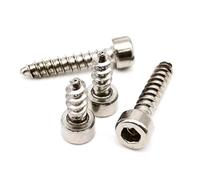 VNJUGF 10/50pcs M2 M2.6 M3 M3.5 M4 M5 M6 304 A2-70 Stainless Steel Allen Hexagon Socket Cap Head Tapping Wood Screw L=4-50mm wanglan(35mm,M4 10pcs)