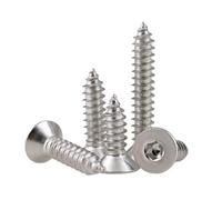VNJUGF 5-50pcs M2 M2.5M3 M3.5M4 M5 M6 M8 Stainless Steel A2 Flat Head Hexagon Socket Tapping Screw wanglan(5MM_M2.5 50PCS)