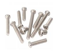 VNJUGF 50/100/200Pcs Phillips Pan Round Head Machine Screw M1-M6 Nickel Plated Cross Recessed Screw Computer wanglan(M1.2 6-200PCS)