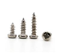 VNJUGF 50/100pcs Nickel Plated Pan Head Tapping Screw Electronic Small Screw M1 M1.2 M1.4 M1.7 M2 M2.3 M2.6 M3 M4 wanglan(6mm,M1.2 100pcs)