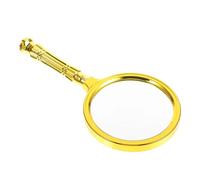 VNJUGF Handheld 90mm Mira Royal Detective Gold Plated Magnifying Glass Childrens Glasses Handheld Magnifiers Elderly Reading Tools wanglan