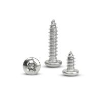 VNJUGF M1 -M3 M3.5 M4 Nickel-Plated Round Head Cross Groove Tapping Screw Pan Head Screws wanglan(8,M3-50pcs)