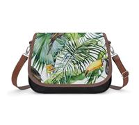 VNJVPWLQW Crossbody Bag Women Bird And Leaves Shoulder Bag Messenger Bag Handbag Purse Wallet 31x22x11cm