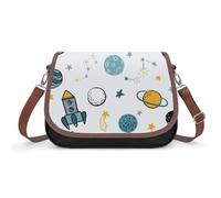 VNJVPWLQW Crossbody Bag Women Planets Rockets Shoulder Bag Messenger Bag Handbag Purse Wallet 31x22x11cm
