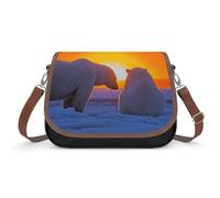 VNJVPWLQW Crossbody Bag Women Polar Bear Shoulder Bag Messenger Bag Handbag Purse Wallet 31x22x11cm