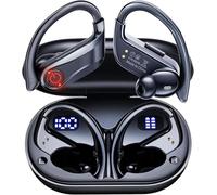 VNMN Wireless Earbuds - Bluetooth 5.3 Running Headphones with 6 ENC Noise Canceling Mic, 120H Stereo Dual LED Display Ear Buds, Sport Earphones with Earhooks, Waterproof Wireless Headphones Gym