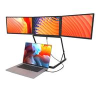 vnmudzeo 15.6" FHD 1080P Triple Lightweight Monitor,for 13.6" - 17.3" Laptops,Type-C/HDMI/USB-C Plug-Play,Compatible with Win Mac Chrome Android Switch