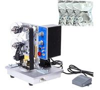 vnmudzeo 6 Speeds Electric Date Label Hot Stamp Printer,Plastic Bag Ribbon Coding Machine,for Various Plastic Composite Films