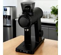 vnmudzeo Aluminum Alloy Espresso Grinding Machine,100 g Bean Capacity,60 mm Stainless Steel Flat Burr Disc,for Household and Commercial Use Black