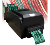 vnmudzeo Commercial Satin Ribbon Printer Machine,150 mm/s Packing Strips Foil Stamping Printing Equipment 200 Dpi,Supports Text, Pictures, Logo, Warnings