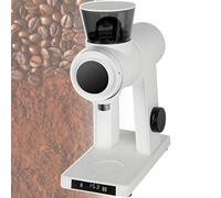 vnmudzeo Digital Display Fresh Coffee Grinder,Single/Double Cup Quantitative Control,Time Adjustable,3.53 oz Bean Capacity,for Coffee Tasting Event White