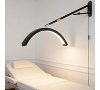 vnmudzeo Half Moon LED Lamp Wall-Mounted,3000K-6000K Adjusted Color,Photographers Flexible Fill Light,for Studio Portrait Sessions Black