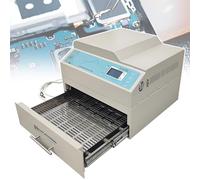 vnmudzeo Intelligent Infrared IC Heating Reflow Oven,8 Predefined Soldering Cycles,Infrared Quartz Heating Tube,Hot Air Circulation,for PCB SMD T-937M-110V60Hz