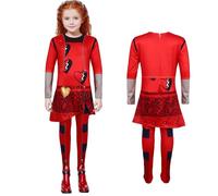 VNNOPG Red Costume Descendants 4 Long Sleeve Dress up Fancy Movie Cosplay Halloween Outfit
