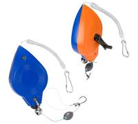Vnnwueu Pocket Fishing Rodless Angler Trap with Built-in Bite Alert, Mini Portable Fishing Pole Reel with Fishing Line, Rravel Backpacking Children Micro Funny Gifts