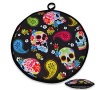 VNOM Tortilla Warmer Pouch 12 Inch Insulated & Microwaveable Fabric Tortilla Keeper Holder Keeps Warm for Corn Flour Taco Pizza Bread up to One Hour,Black