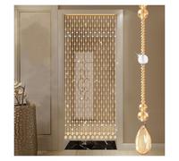 Vnook Door bead curtain, bead curtains, room divider roller blind decoration, tassel bead curtain, insect protection fly curtain, handicraft, for wedding home decor(Yellow,1.98m)