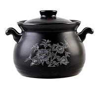 Vnook High -temperature soup pot with casserole, large -capacity gas ceramic soup soup pot fire home soup pot, double handle (Size : 5800ml)