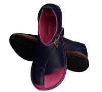 Vnook Women's Orthopedic Sandals Open Toe Leather Flat Sole Sandal