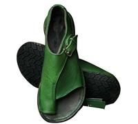 Vnook Women's Orthopedic Sandals Open Toe Leather Flat Sole Sandal