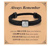 VNOX American Flag Cross Bracelet for Men - Christian Scripture Bible Verse Rope Bracelets Religious Gift For Teens Teenage，Mens Faith Inspirational Easter Birthday Christmas Jewelry Gifts, no