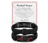 VNOX American Flag Cross Bracelet for Men - Christian Scripture Bible Verse Rope Bracelets Religious Gift For Teens Teenage，Mens Faith Inspirational Easter Birthday Christmas Jewelry Gifts, no