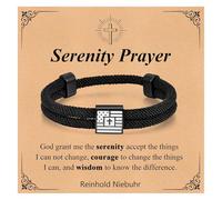 VNOX American Flag Cross Bracelet for Men - Christian Scripture Bible Verse Rope Bracelets Religious Gift For Teens Teenage，Mens Faith Inspirational Easter Birthday Christmas Jewelry Gifts, no