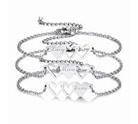 VNOX Custom Personalize Big Middle Little Sister Bracelet Long Distance Friendship Gift Best Friend Forever Gift Sisters Gift 3 Generations Gifts Grandma Daughter Granddaughter