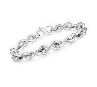 VNOX Infinite Bracelet for Men Women - Special Love Chain Link Silver Bracelet for Men, Mens Stainless Steel Bracelets Metal Wrist Jewelry Trendy Gifts for Boyfriend Teen,7.5/8.3/9 Inches, 7.5 inches