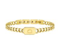 VNOX Initial Bracelet for Men Boys - Simple Mens A-Z Letter Cuban Link Chain Bracelets, Adjustable Solid Stainless Steel Jewelry Gifts for Men Dad Boyfriend, adjustable, Gold, no gemstone